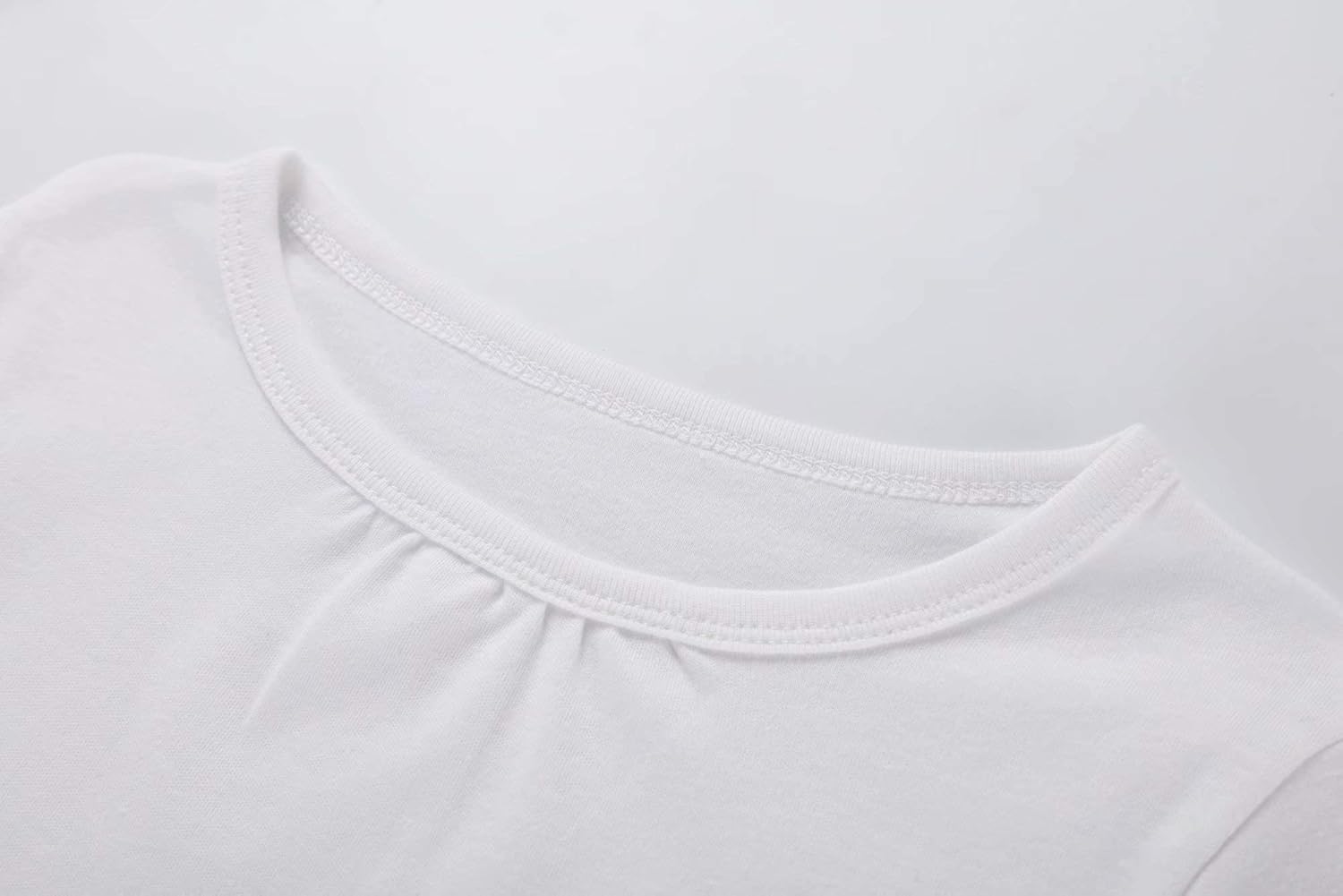 BIBNice Girls Long Sleeve Shirts Kids Cotton Fall Top Crewneck Clothes 2-7T: Clothing