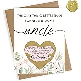 HAMUIERS Will You Be My Godfather Scratch Off Card for Uncle, Godfather Proposal Gift from Niece Nephew, Godfather Request Asking Card