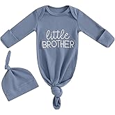 Ayalinggo Newborn Boy Girl Coming Home Outfit Baby Infant Sleeper Gown Nightgown Outfits Cute Fall Winter Pajamas and Hat