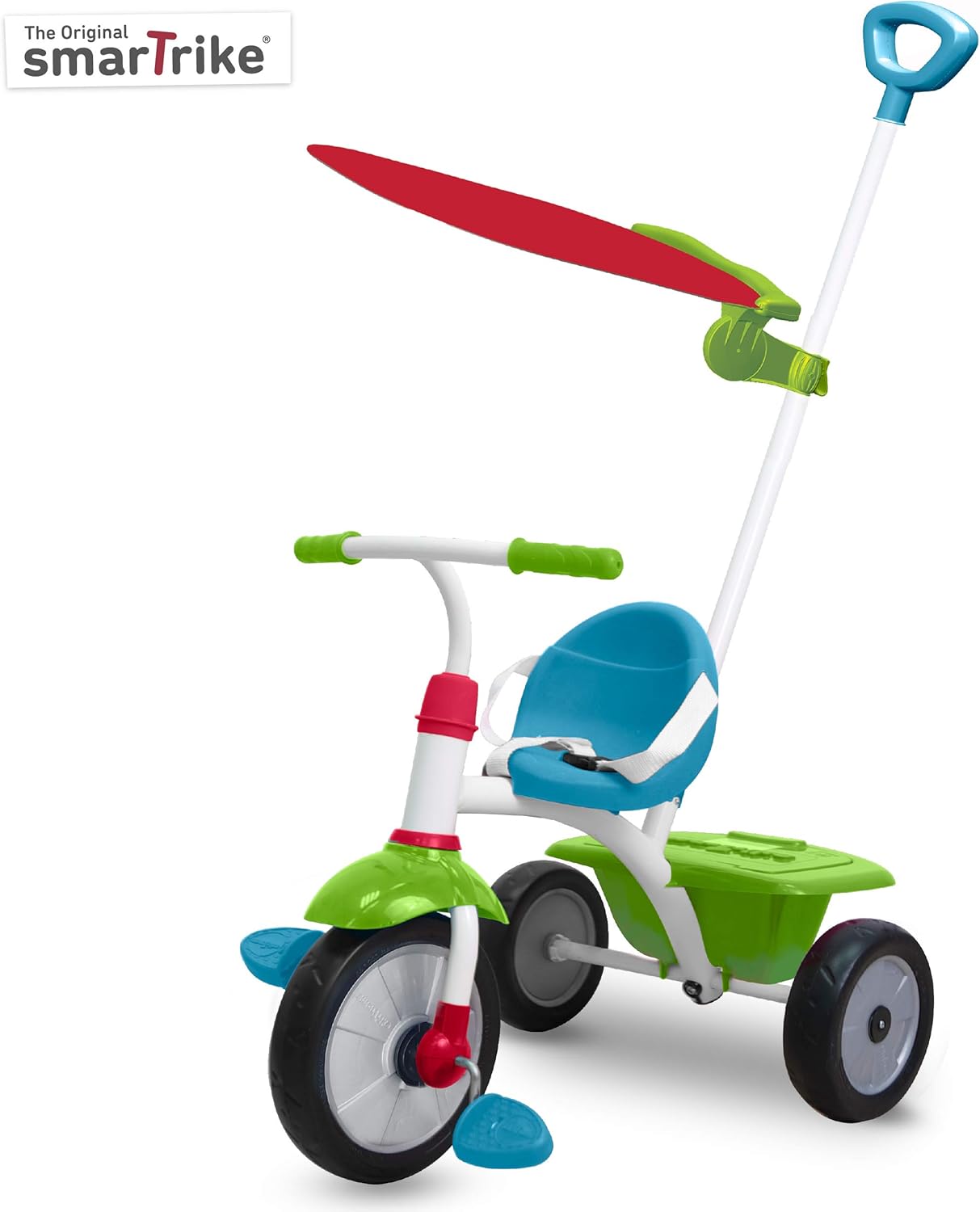 triciclo a spinta per bambini con cinghie