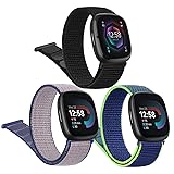3 Pack Nylon Bands for Fitbit Sense Bands Women
