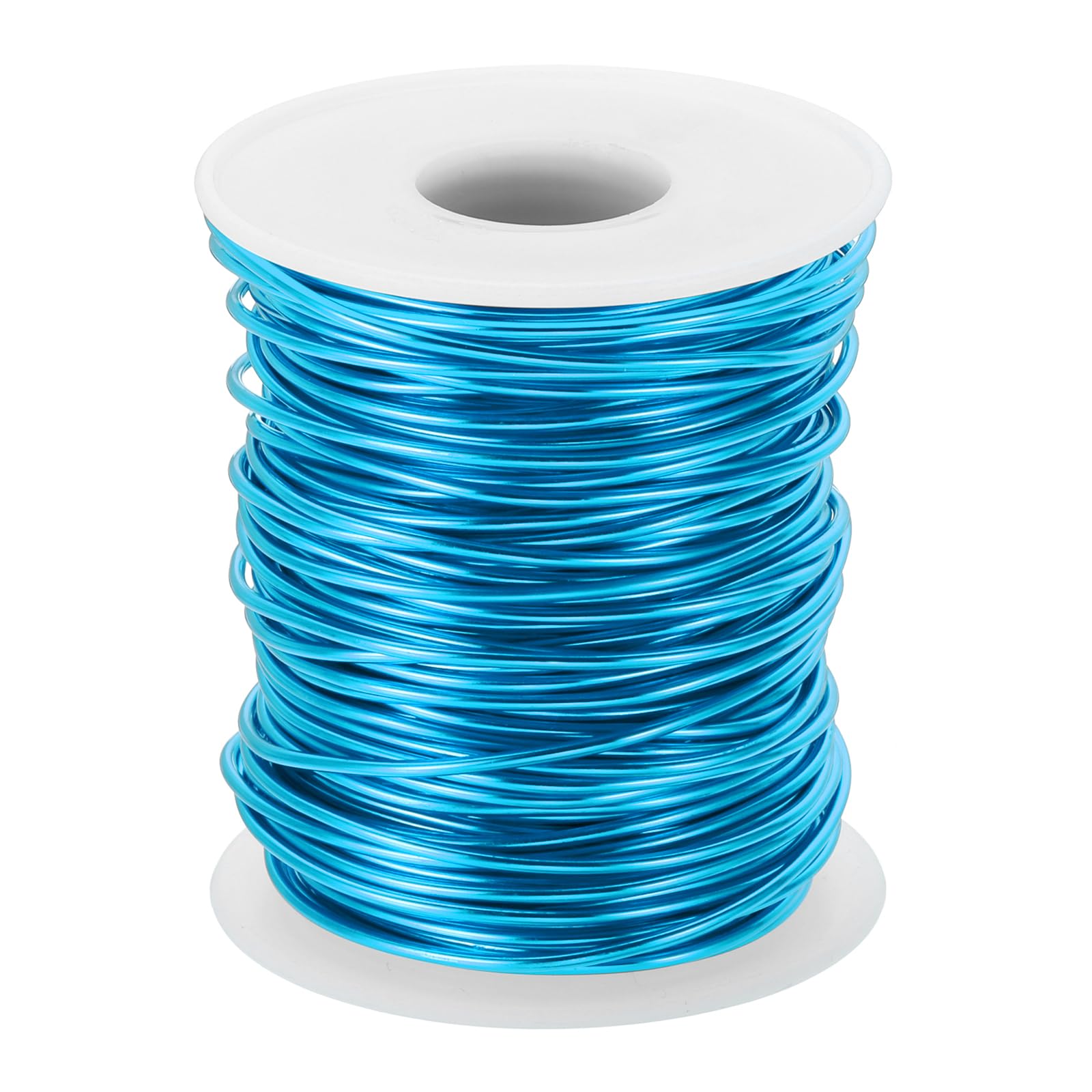 PATIKIL 15 Gauge 1.5mm Aluminum Craft Wire, 98.4 Ft Metal Wire Armature Bendable Wire for Jewelry Making Metal Wrap DIY, Bright Blue