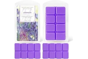LA BELLEFÉE Lavender Wax Melts Wax Cubes, Lavender Scented Wax Melts for Warmers, Natural Soy Wax Melts, Valentines Day Gifts for Her, Scent Wax Cubes for Parties, Spa, Meditation (2.5oz/70.9g*2)