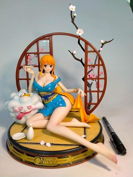 Amazon Com Mizzzee New 26cm Anime Tolys One Piece Aurora National Wind Nami Gk Statue Pvc Action Figure Big Size Collection Model Toy Doll Gift Home Kitchen