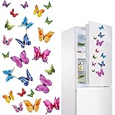 24PCS 3D Butterfly Wall Decor - Removable Butterfly Stickers in 12 Styles - Double Wings - Multicolor (24pcs)