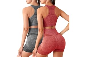 2 Sets of Two-Piece Sets Yoga Set Gym Shorts Women Sport Bras Brassiere Workout Tops Fitness Leggings Gym Set Seamless