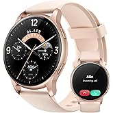 Parsonver Smart Watch for Women(Answer/Make Calls), 5ATM Waterproof Swimming Monitor, 44mm HD Screen Fitness Tracker 100+ Sport Modes, Heart Rate Sleep Monitor, Smartwatch for Android iOS, Rose Gold