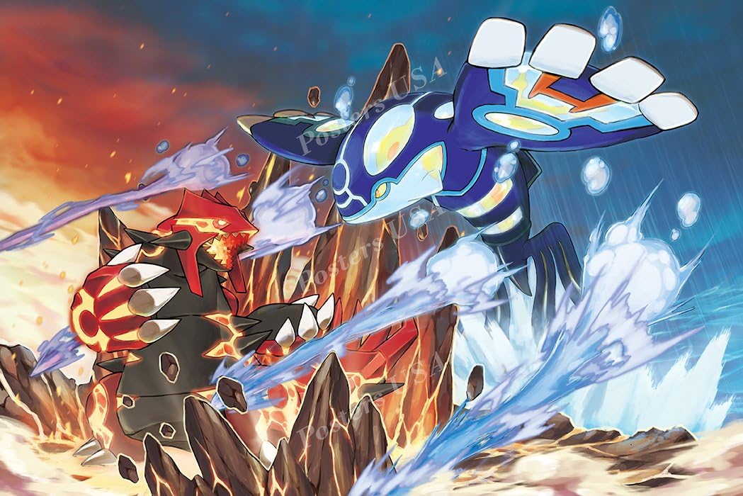 PremiumPrints - Pokemon Groudon and Kyogre Movie Poster Glossy Finish Made in USA - MOV347 (24" x 36" (61cm x 91.5cm))