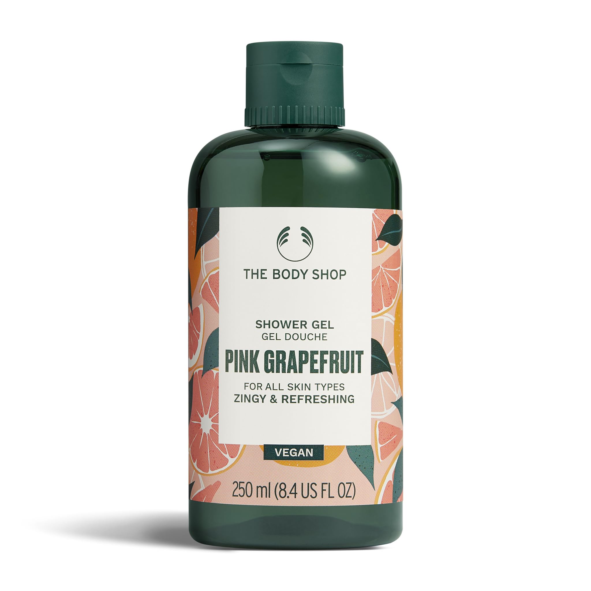 The Body Shop Pink Grapefruit Shower Gel (1x 250ml), Zingy Womens Shower Gel, Refreshing Citrus Body Wash for All Skin Types, Shower Foam with 92% Natural Origin, Vegan Body Care