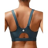 RUNNING GIRL Sports Bra for Women High Support, Molded Cup High Impact Sports Bras for Women with Sewn in Pads