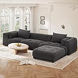 COLAMY 144" Cloud Sectional Couch with