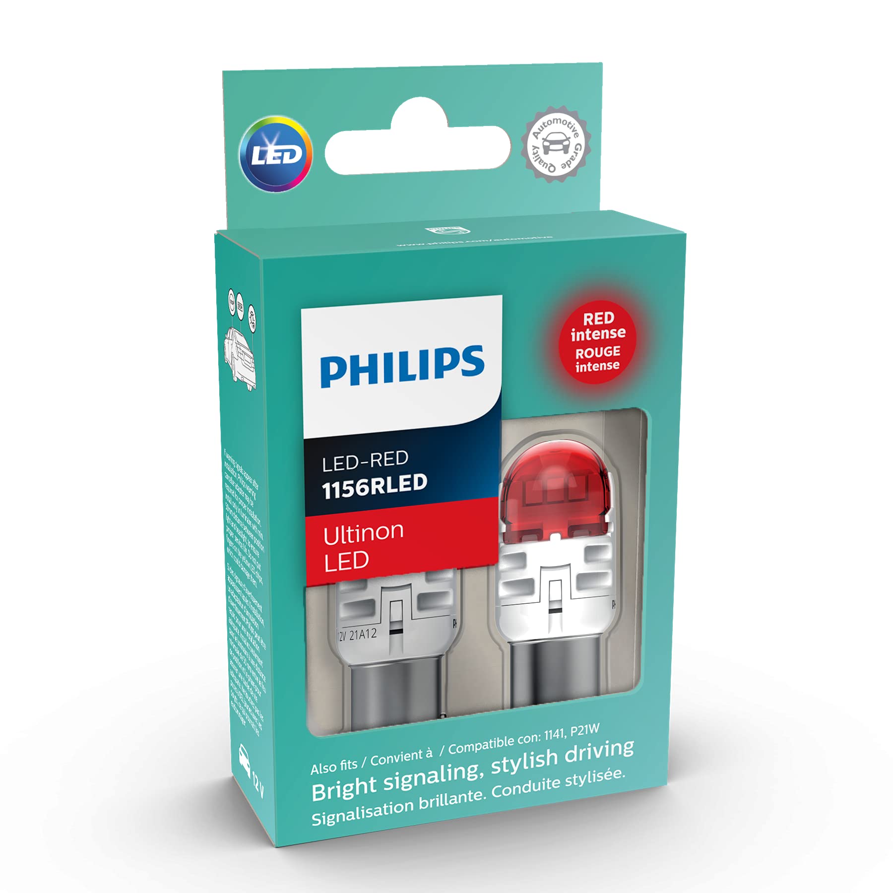 Photo 1 of Philips Automotive Lighting 1156RLED Ultinon LED (Red), 2 Pack