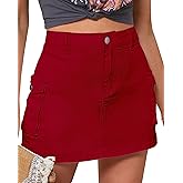 luvamia 2026 Cargo Skorts for Woman Casual Summer Skirt with Shorts High Waisted Mini Short Skort with Pockets Y2K
