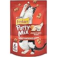 Purina Friskies Cat Treats, Party Mix Gravy-licious Crunch Chicken and Gravy Flavors - (Pack of 6) 6 oz. Pouches