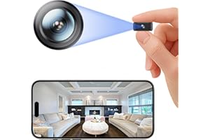 LMQPT Mini Indoor Wireless WiFi Camera Small Home Security Cameras Tiny Body Small Outdoor Camara Nanny Cam Pet Dog House Security Camaras micro Door Room Cam Clear Night Vision and Motion Detection Monitor