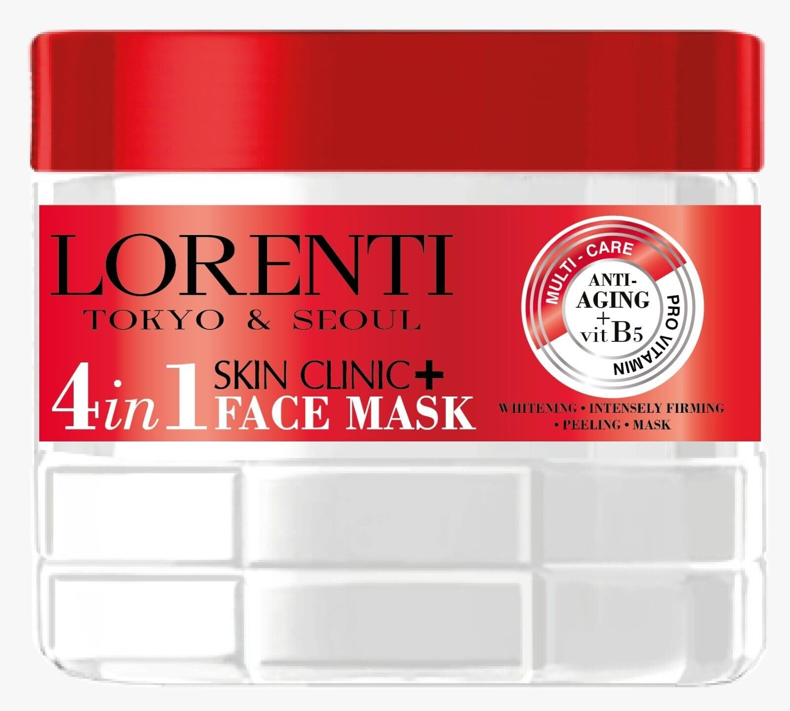 Lorenti 4 in 1 Face Mask Anti-Aging B5 | Multi Care | Skin Clinic Whitening Peeling | Intensely Firming 500ml