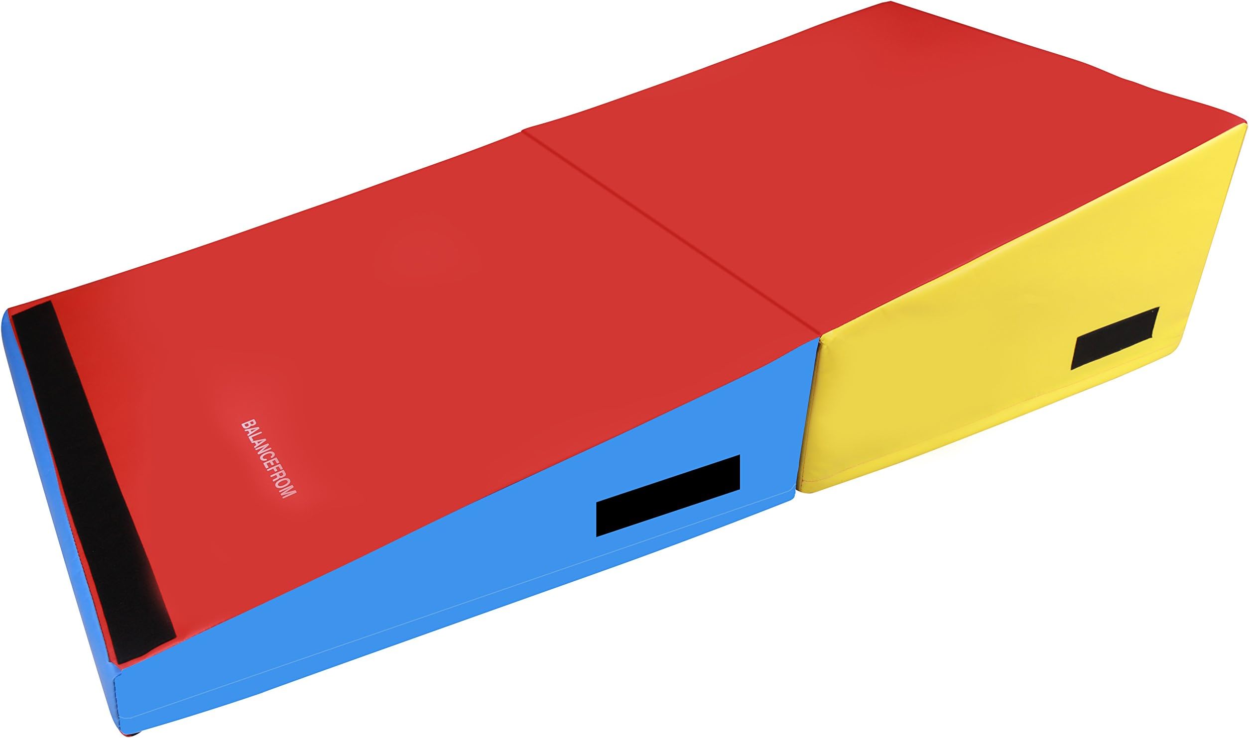 BalanceFrom GoGym Folding Incline Gymnastics Cheese Mat Training Foam Triangle Gym Ramp Tumbling Wedge