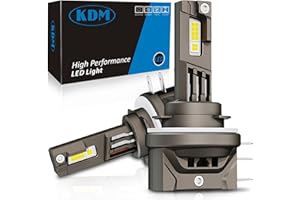 KDM H15 Bulb,50W High Power 600% Brightness Chip,Fit for VW Golf Benz Au-di Ford BMW,Replacement Light Bulb,6500K White,2Pack