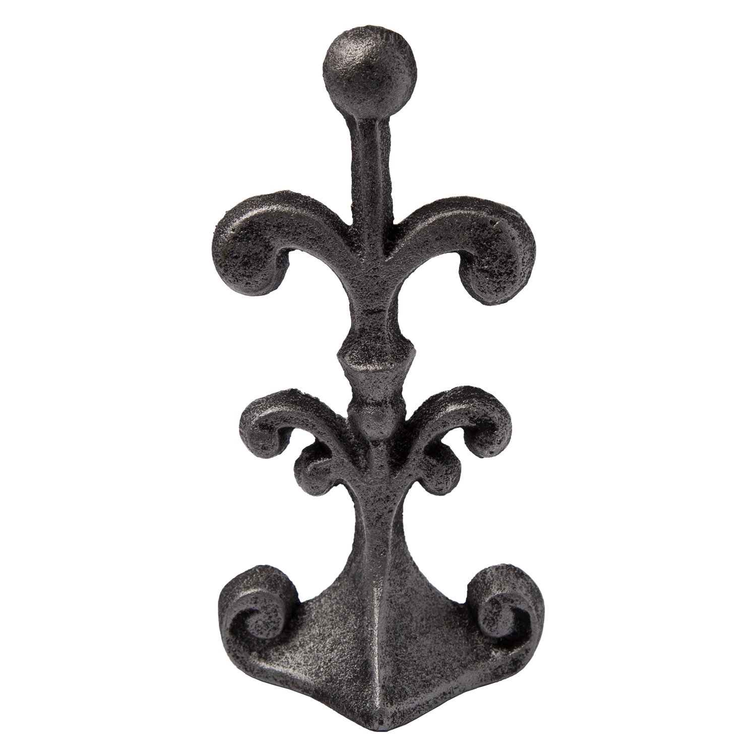 Fleur De Lis Cast Iron Door Stop | Decorative Door Stopper Wedge | with Padded Anti-Scratch Felt Bottom | Vintage Design | 4x3.5x8" by Comfify