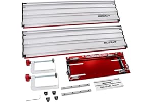 Milescraft 1409 Track Saw Guide - Universal for 7-1/4" Circular Saws, 50" Cutting Range, 2" Depth, Aluminum
