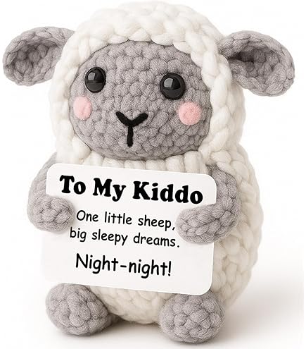 Amazon.com: WEYON Positive Comfort Gift – Mini Crochet Sheep Plush