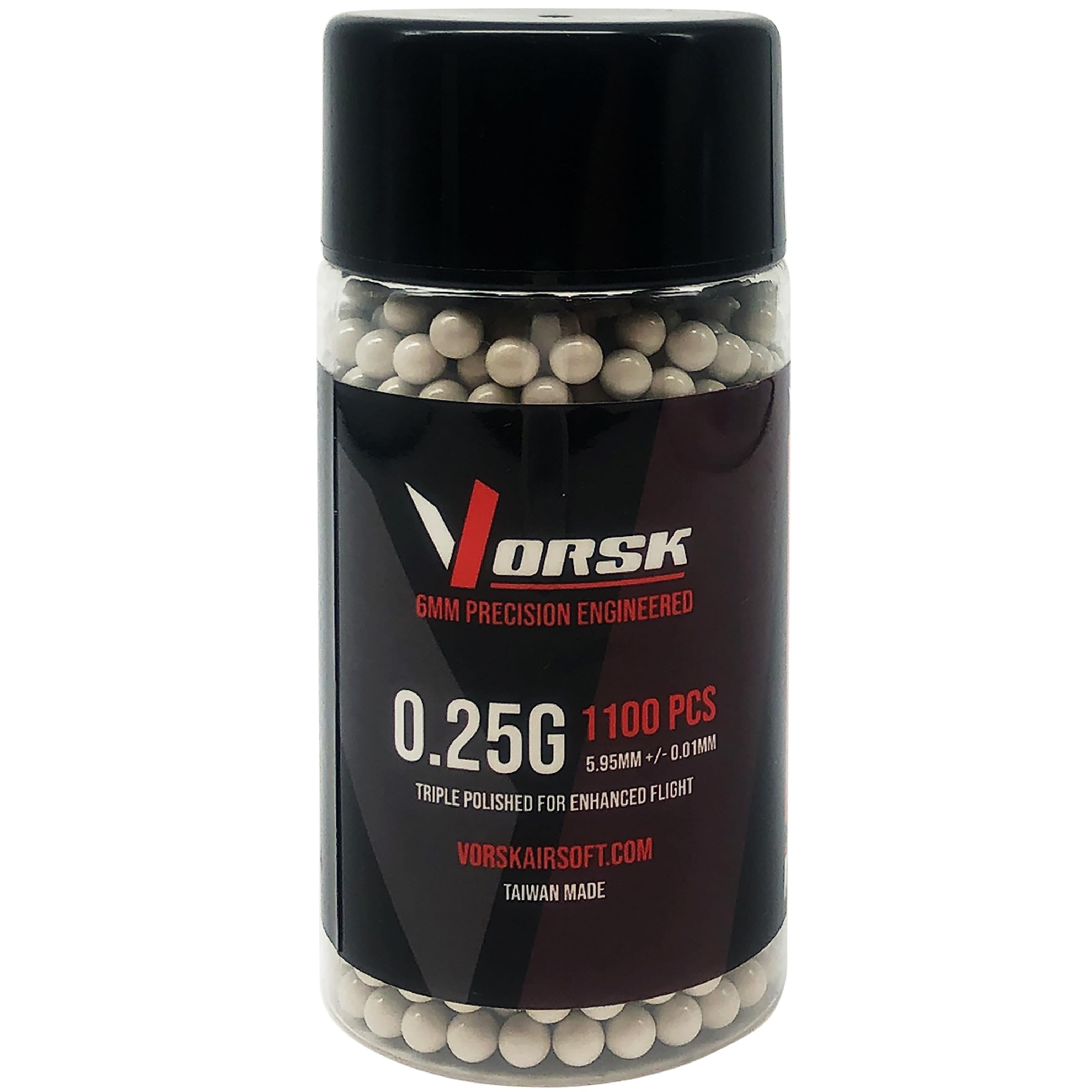 Vorsk Tracer 0.25 g BBs 1100 Round Bottle, White, 1100R, Single-Coloured