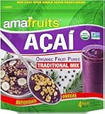 Amafruits Acai Berry Frozen Puree Traditional Mix - USDA Organic - Non-GMO Certified - Antioxidant Rich Superfruit - 72…