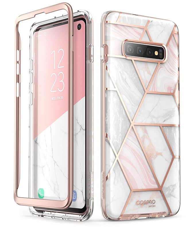 i-Blason Hülle für Samsung Galaxy S10 Handyhülle Glitzer Case Bumper Robust Schutzhülle Glänzend Cover [Cosmo] OHNE Displaysc