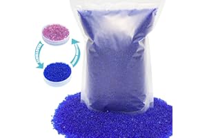 BAIDOON 3 LBS Reusable Blue Indicating Silica Gel Beads, Silica Gel Desiccant, Desiccant Beads, Moisture Absorbers for Transformer, Camera, Jewelry, Electronics, Documents, Clothes, Books, Shoes