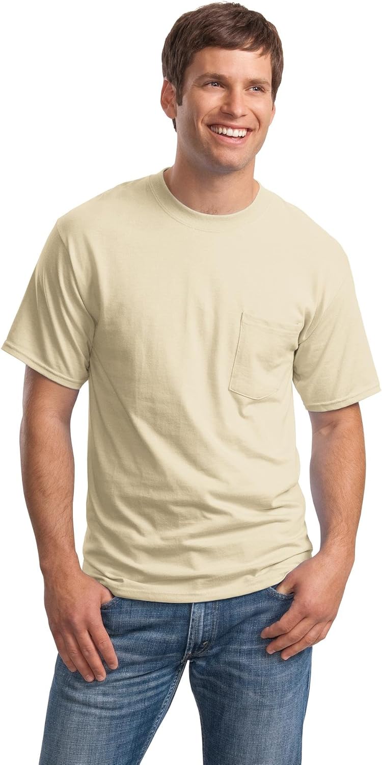 Hanes Men's Short-Sleeve Beefy T-Shirt with Pocket | 