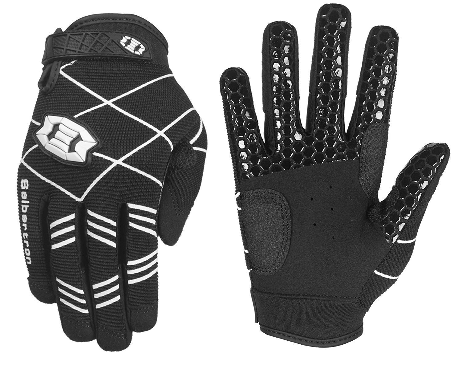 Seibertron B-A-R PRO 2.0 Signature Baseball/Softball Batting Gloves Super Grip Finger Fit For Youth Black XS