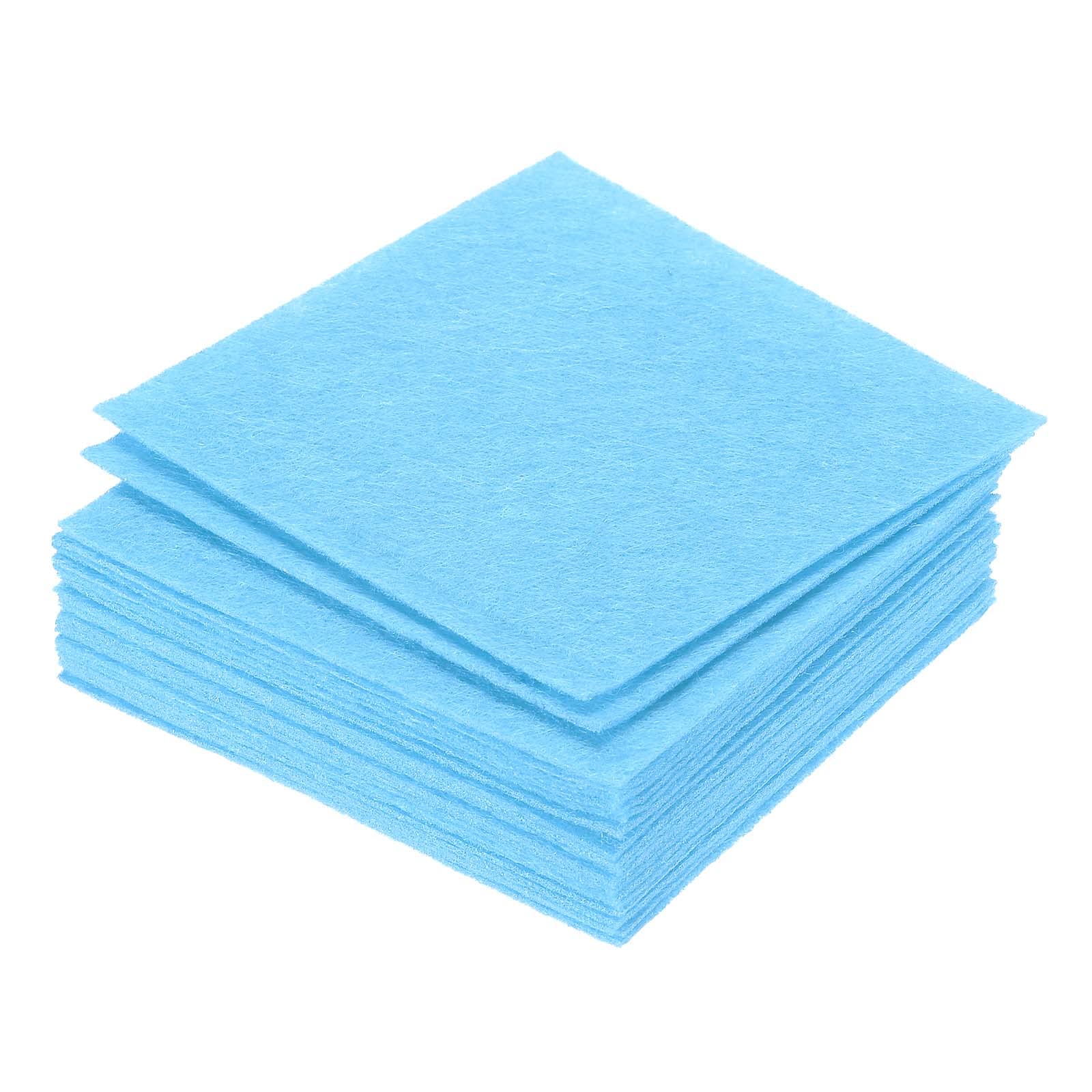 PATIKIL Soft Felt Sheets Fabric Craft Sheets Sky Blue 4 Inch x 4 Inch for DIY, Hobby, Decoration Pack of 21