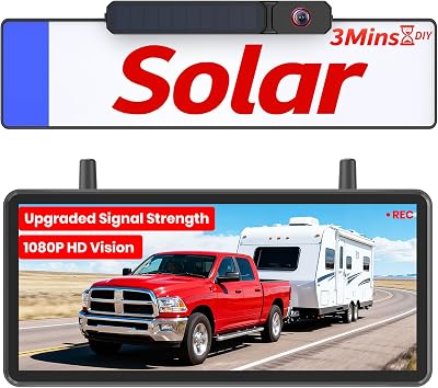 AUTO-VOX Solar Wireless Reversing Camera Kit 7.2” HD Split Screen 1080P