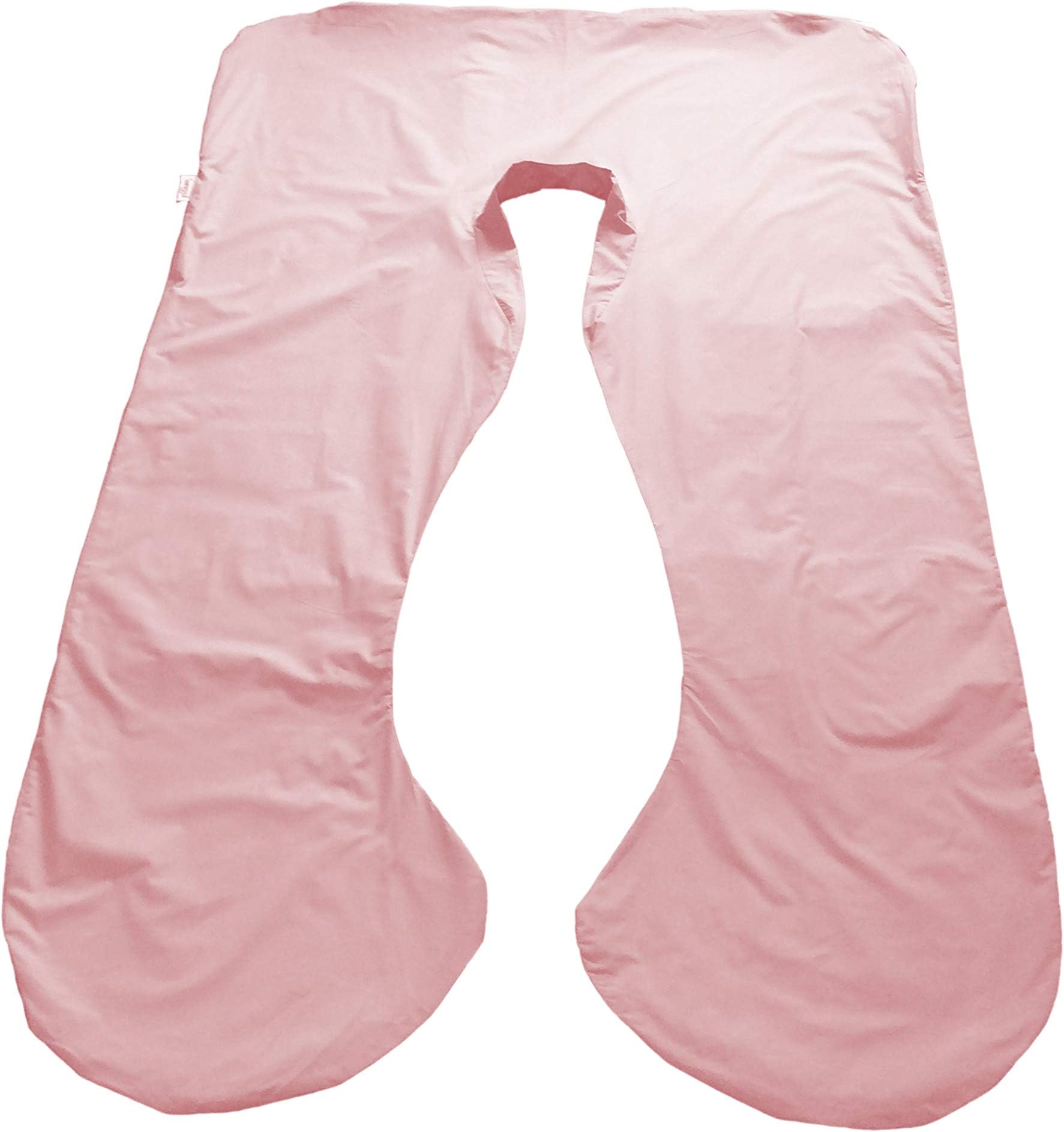 Sanggol U Shaped Pillowcase Cover – Full Body Support Pillow Case For Pregnant Women| Nursing & Maternity Muscle Relieve (X-Large, Pink)