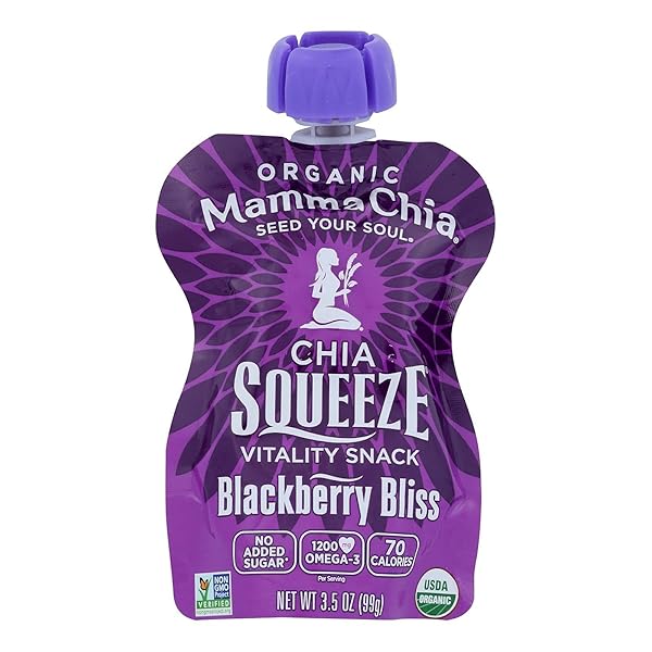 MAMMA CHIA ORGANIC BLACKBERRY BLISS CHIA SQUEEZE VITALITY SNACK, 3.5 OZ