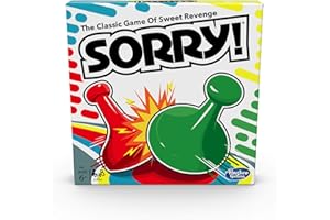 Sorry Board Game for Kids Ages 6 and Up; Classic Hasbro Board Game; Each Player Gets 4 Pawns; Family Game