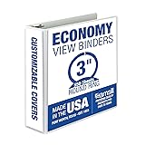Samsill Economy 3 Inch 3 Ring Binder, Made in The