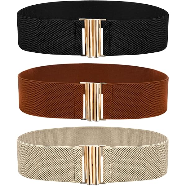 Geyoga 6 Pieces Elastic Belt Stretchy Belt Vintage Waist  display picture 2