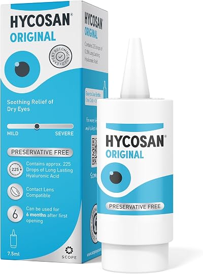 Hycosan Original Preservative Free Eye Drops 0.1% Sodium Hyaluronate 7.5ml