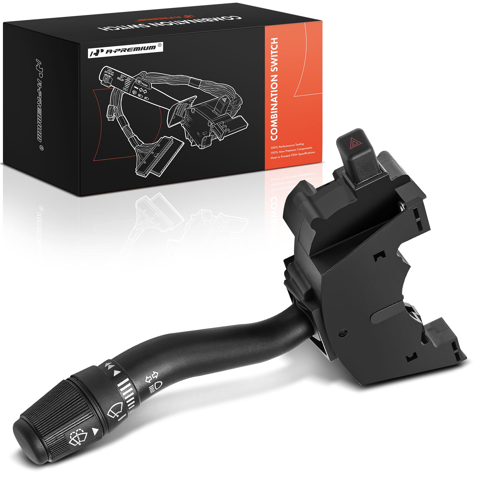 Photo 1 of A-Premium Turn Signal Switch, Windshield Wiper Washer, Hazard Warning Flasher, Compatible with Ford F-150 1999-2003, F-250/350/450/550 Super Duty (1999 F-250 GVW Under 8,500lb), Blackwood