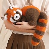 Ditucu Red Panda Stuffed Animal Realistic Plush Toys Cute Hugging Plushies Gifts for Kids 10 inch