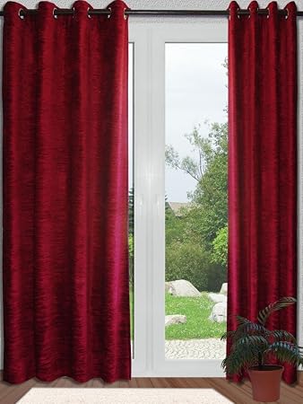 Segatex Home Fashion Thermo Chenille Osenschal Rot Mit 8 Chrom