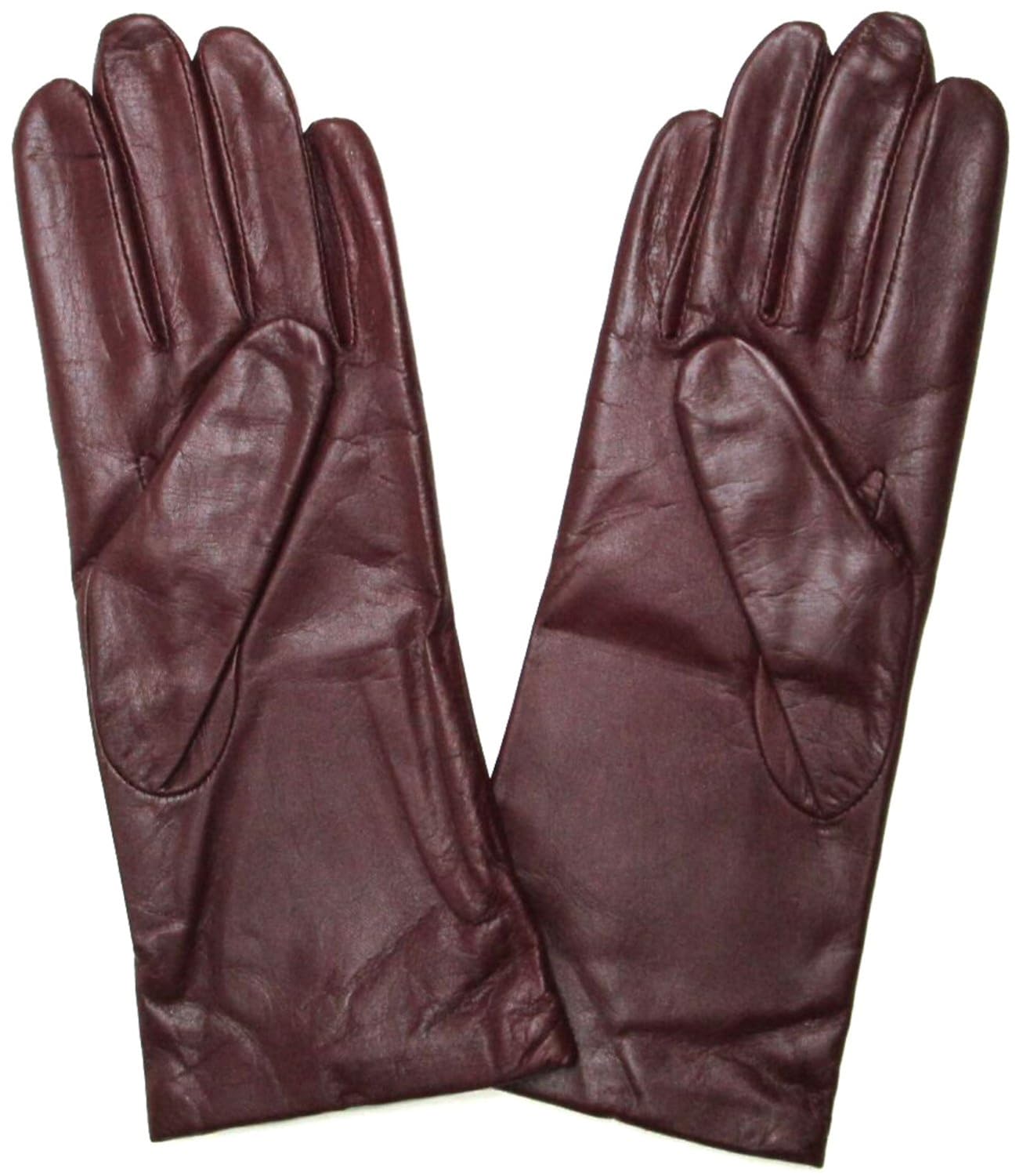 Buy Fownes Women's Cashmere Lined Emilion Red Leather Gloves 7/M at