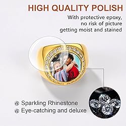 FindChic Personalized Signet Rings for Men Chunky