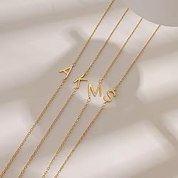 LuckFairy Cute Initial Necklaces for Women, Dainty