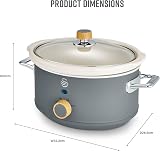Swan Nordic Manual Slow Cooker 3.5L 200W Grey SF17021GRYN view 6