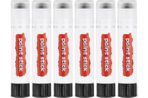 PATIKIL Solid Tempera Paints, 6 Pcs Washable Quick Drying Paint Sticks Paint Pens for Artists Beginners Art Supplies, Black