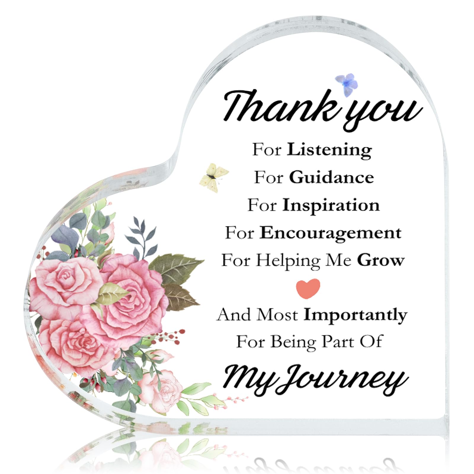 GlauStalos Thank You Giftware for Women Men, Acrylic Plaque Ornament Ideas for Friends Family Members, Thank You Plaque Presents for Teachers Colleagues, To Say Thanks