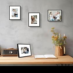 Frametory, 8x10 Aluminum Frames with Mats for 5x7