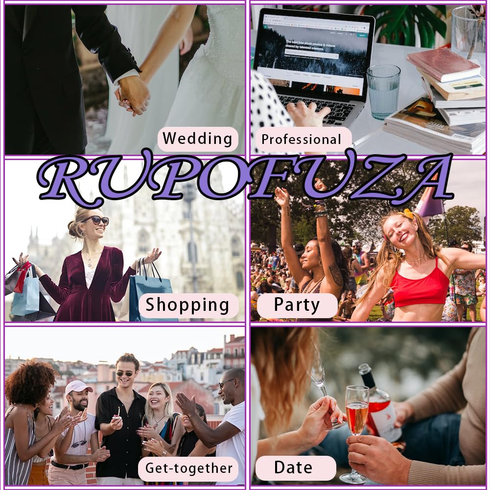 RUPOFUZA Almond Press on Nails Short Squoval Fake Nails Pink Ombre White False Nails with Glossy Press ons Designs Acrylic Nails Press on Artificial Nails Stick on Nails for Women 24Pcs - Image 7